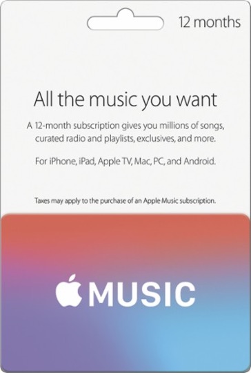 Acquistare una carta regalo: Apple Music Card PC